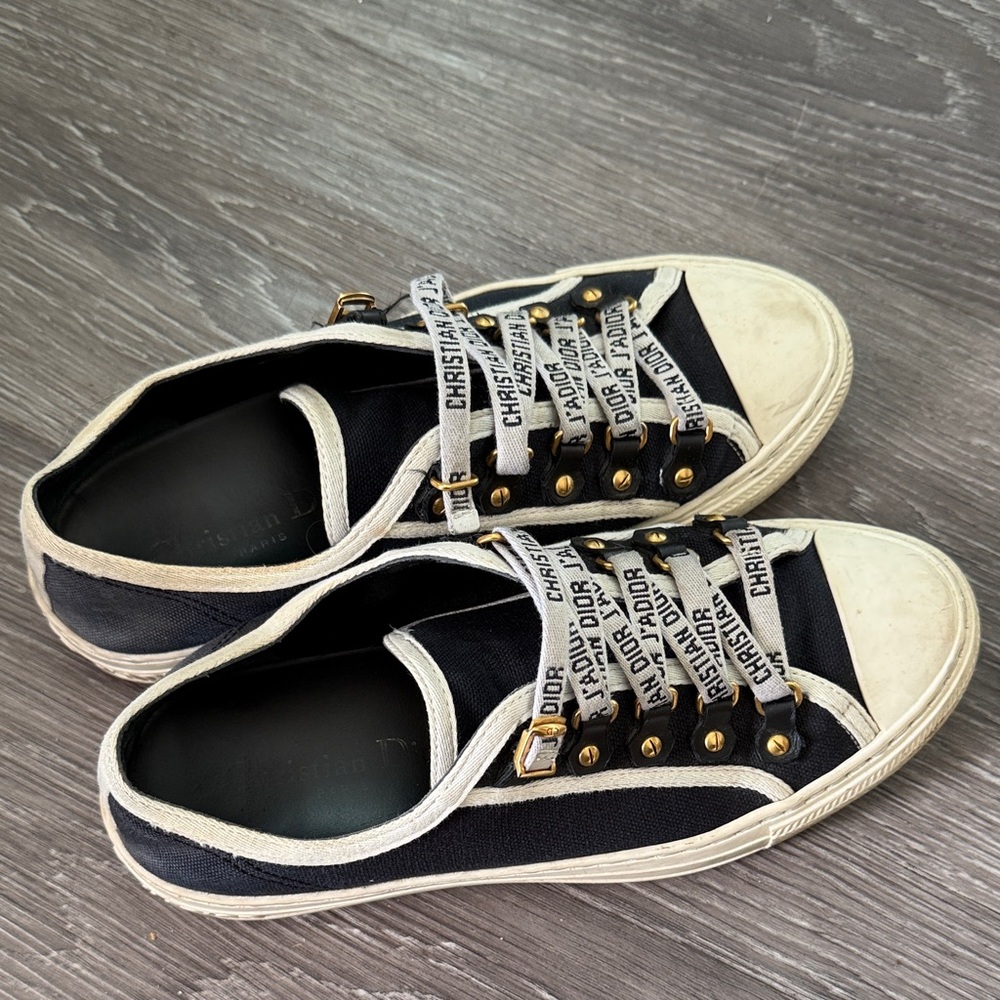 Dior Black and White Canvas Sneakers